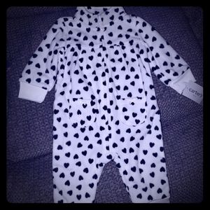 Carters heart fleece zip up